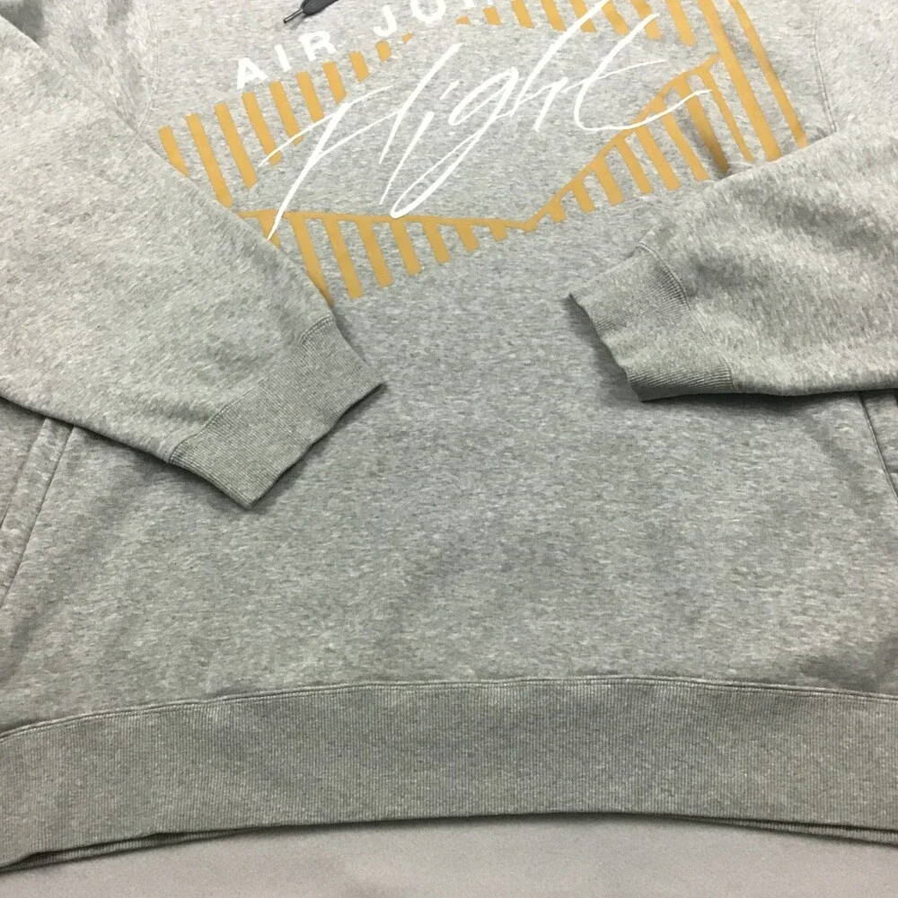Jordan Hoodie Men 3XL Gray Flight Jumpman Essentials Pullover Sweatshirt XXXL *